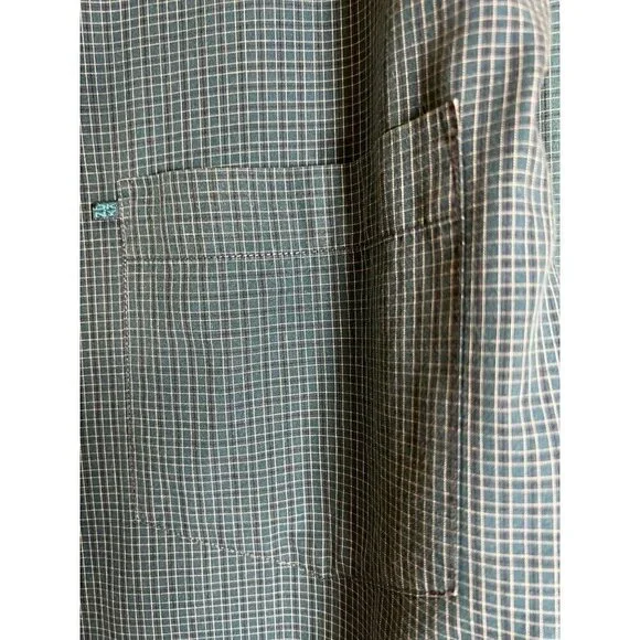 DKNY Men's Blue & Black Plaid Button Down Oxford Shirt Size Extra Large - Picture 3 of 9